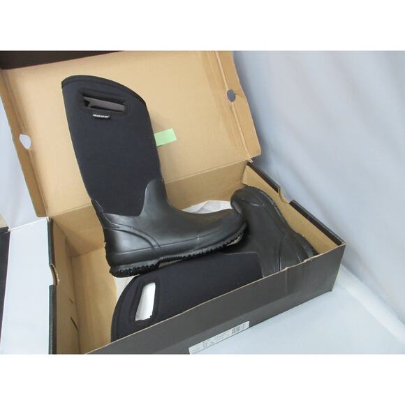 NEW BOGS Classic High Handles Shiny Black Boots 60155 Women's Size US 6 - Picture 1 of 13